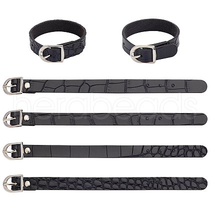 Flat PU Imitation Leather Cord Bracelets for Women Men BJEW-WH0020-70B-1