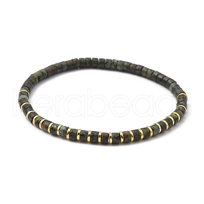 Natural African Jade Stretch Beaded Bracelets BJEW-JB05496-03-1