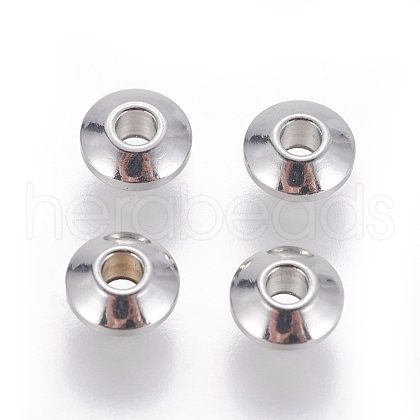 Tarnish Resistant 202 Stainless Steel Spacer Beads STAS-F205-09P-1