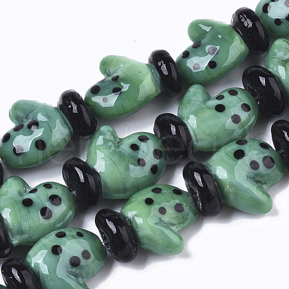 Handmade Lampwork Beads Strands LAMP-R142-05H-1