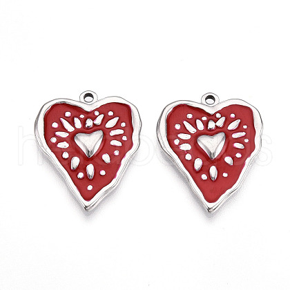304 Stainless Steel Pendants STAS-N108-21B-P-1