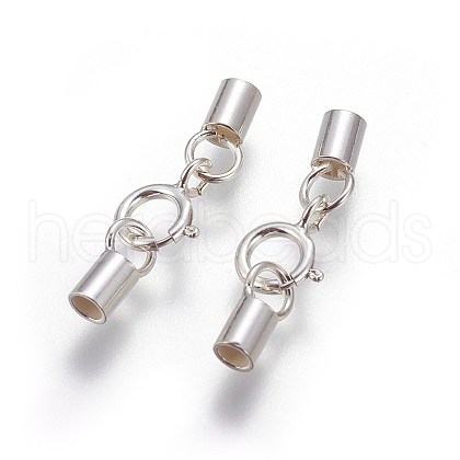 925 Sterling Silver Spring Ring Clasps STER-G019-C-08S-1