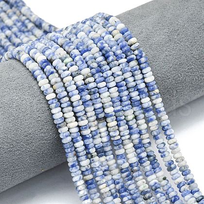 Natural Blue Spot Jasper Beads Strands G-P575-A43-4x2mm-1