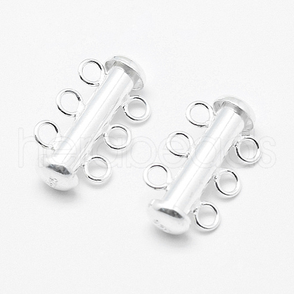 Sterling Silver Slide Lock Clasps STER-K035-02-1
