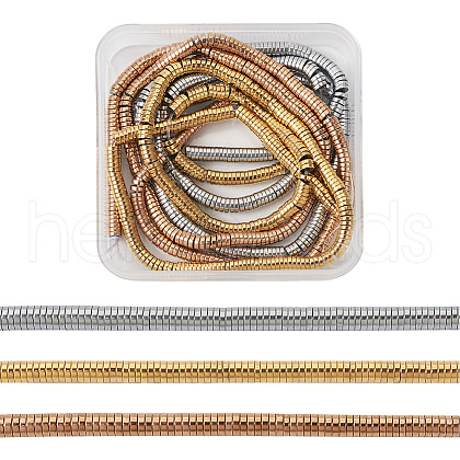 3 Strands 3 Colors Electroplated Non-magnetic Synthetic Hematite Beads Strands G-TA0001-33-1