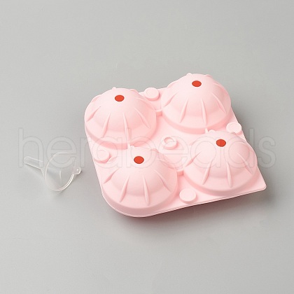 Four-hole Ice Hockey Food Grade Silicone Molds DIY-B007-01-1