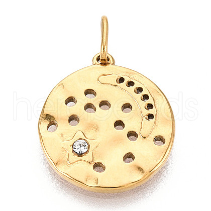 304 Stainless Steel Pendants STAS-R159-52G-01-1