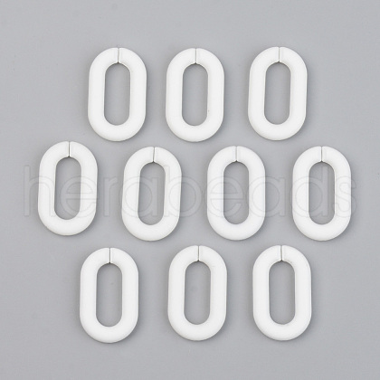 Opaque Spray Painted Acrylic Linking Rings OACR-T024-02-I10-1
