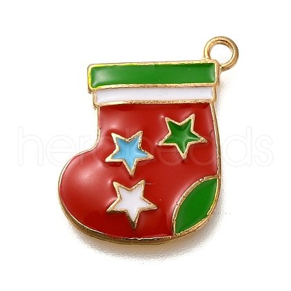 Christmas Theme Alloy Enamel Pendants FIND-I040-01B-1