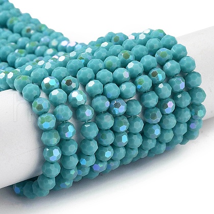Opaque Glass Beads Strands EGLA-A035-P4mm-L12-1