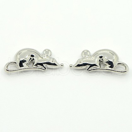 Alloy Animal Mouse Rat Charms Pendants PALLOY-M031-08P-NF-1