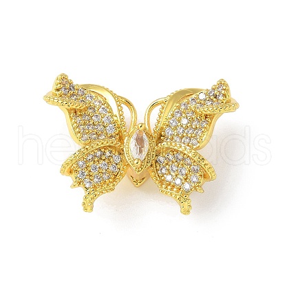 Brass Micro Pave Clear Cubic Zirconia Pendants KK-A236-07G-1