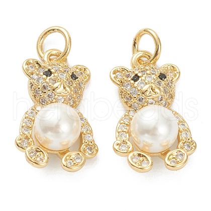 Brass Micro Pave Cubic Zirconia Pendants ZIRC-J041-06-1