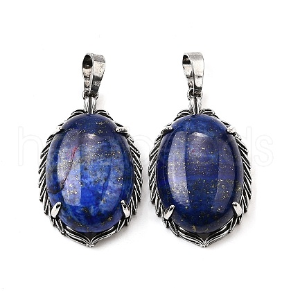 Dyed Natural Lapis Lazuli Pendants G-Q350-02I-1