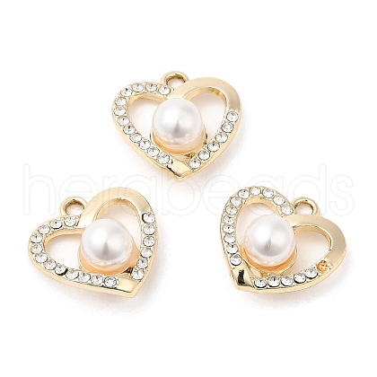 UV Plating Alloy Rhinestone Pendants PALLOY-A004-03G-1