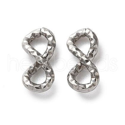 304 Stainless Steel Textured Infinity Linking Rings STAS-R164-03P-02-1
