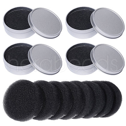 CHGCRAFT 4Pcs Iron Makeup Brush Cleaning Box MRMJ-CA0001-44-1