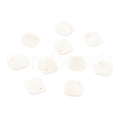Natural Freshwater Shell Charms BSHE-B003-08-1