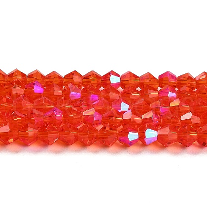 Transparent Electroplate Glass Beads Strands EGLA-A039-T3mm-L14-1