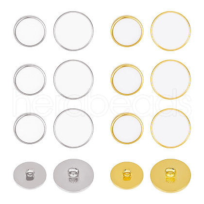 Olycraft 80Pcs 4 Style Plastic Shank Buttons BUTT-OC0001-52-1