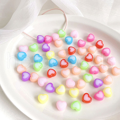 Opaque Acrylic Beads X-OACR-H038-21-1