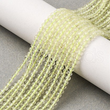 Natural Lemon Quartz Beads Strands G-B142-A03-3mm-1