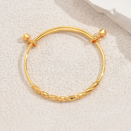 Adjustable Brass Charm Bangles CY7936-2-1