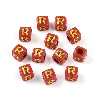 Plating Acrylic Beads OACR-N140-01I-R-1