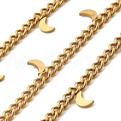 Ion Plating(IP) 304 Stainless Steel Curb Chains CHS-G041-02G-02-1