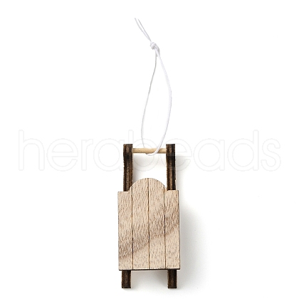 Christmas Unfinished Wood Pendant Decorations WOOD-D026-01F-1