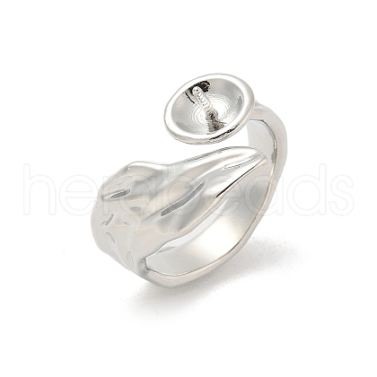 Brass Open Cuff Ring Settings KK-G518-03P-1