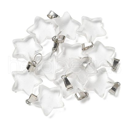 Synthetic Quartz Crystal Pendants G-B127-12P-05-1