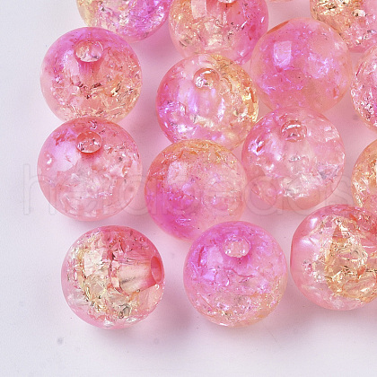 Transparent Crackle Acrylic Beads CACR-N002-07-1