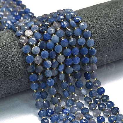 Natural Blue Aventurine(Dyed & Heated) Beads Strands G-K389-B82-01-1
