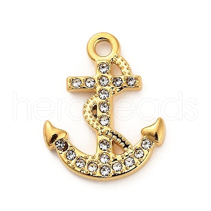 304 Stainless Steel Crystal Rhinestone Pendants STAS-P385-07A-G-1