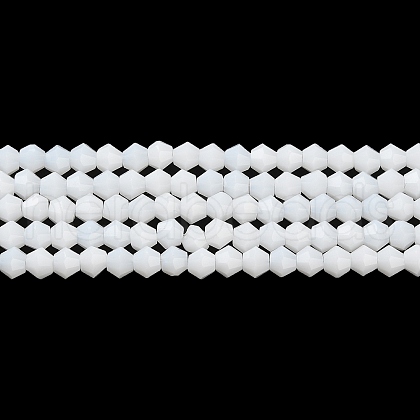 Opaque Solid Color Imitation Jade Glass Beads Strands EGLA-A039-P4mm-D15-1