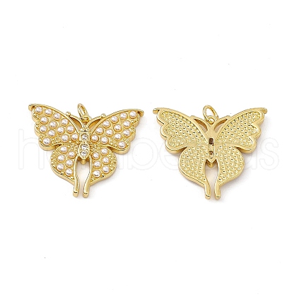 Rack Plating Brass Micro Pave Cubic Zirconia Pendants ZIRC-I061-17G-1