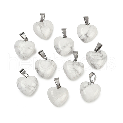 Natural Howlite Pendants G-I311-A31-1