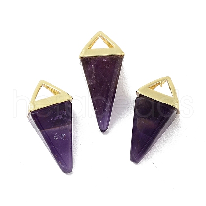 Natural Amethyst Pendants G-A222-02G-03-1