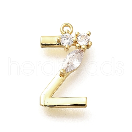Brass Micro Pave Cubic Zirconia Pendants KK-M310-01G-26-1