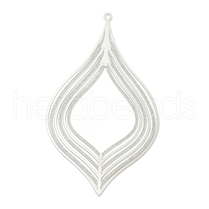 Non-Tarnish 304 Stainless Steel Filigree Big Pendants STAS-K257-02P-1
