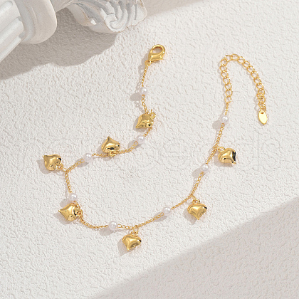 Alloy Heart Pendant Anklet for Women DL0291-1