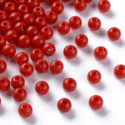 Opaque Acrylic Beads X-MACR-S370-C6mm-A14-1