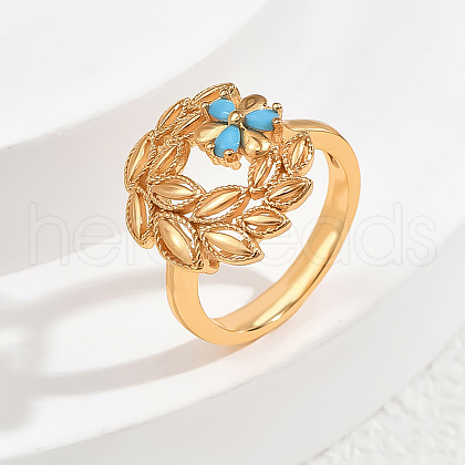 Brass Pave Cubic Zirconia Finger Rings for Women SB6672-12-1