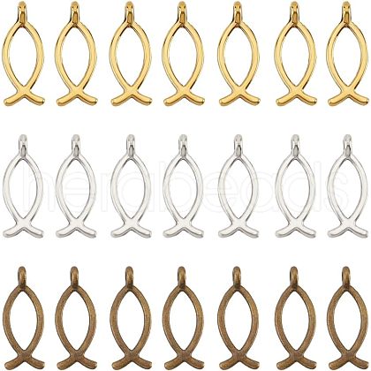  100Pcs 4 Colors Tibetan Style Alloy Pendants TIBEP-NB0001-30-1