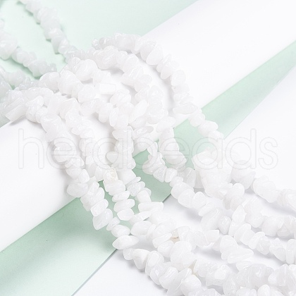 Natural White Jade Beads Strands G-G011-02-1