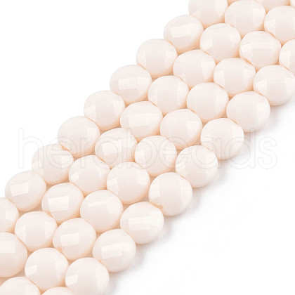 Opaque Solid Color Glass Beads Strands GLAA-N052-06-A06-1