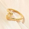 Brass Cuff Rings for Women RJEW-U044-R-3