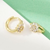 Brass Micro Pave Cubic Zirconia Hoop Earrings EJEW-S277-07G-C-1