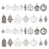 ARRICRAFT 120Pcs 15 Styles Tibetan Style Alloy Pendants TIBEP-AR0001-10-1